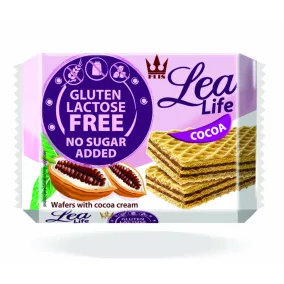   Lea life kakaós ostyaszelet hozzáadott cukor-, glutén-, laktóz nélkül 95 g
