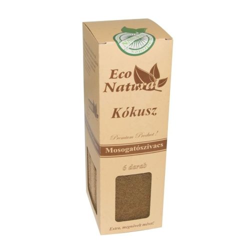 Eco Natural - Kókusz mosogatószivacs - 6 db - sima