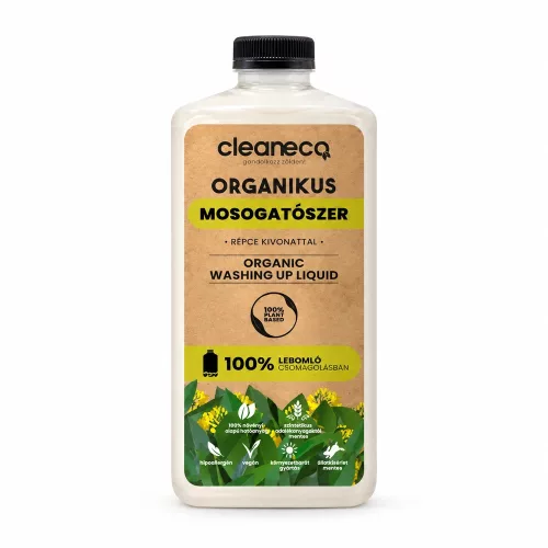 Cleaneco – organický prostriedok na riad s extraktom z repky, 1 l náhradná náplň – v kompostovateľnom obale