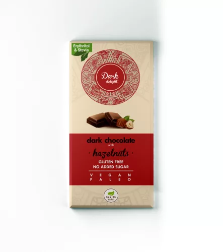 Health Market Dark Delight Étcsokoládé egész mogyoróval 80g