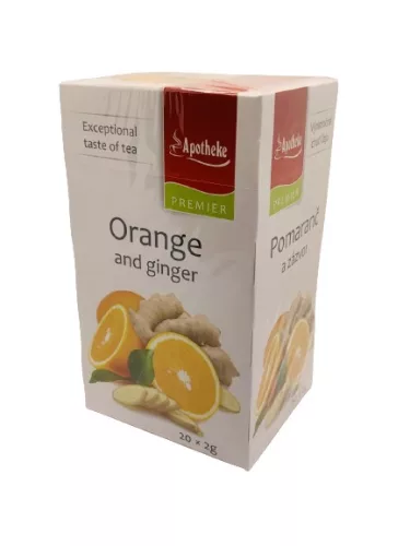 Apotheke - Narancs és Gyömbér Tea, 20 filter - Premier Selection