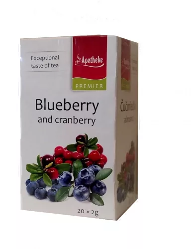 Apotheke - Tőzegáfonya és Kékáfonya Tea, 20 filter- Premier Selection