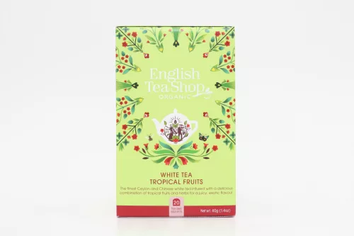 English Tea Shop 20 bio trópusi gyümölcsös fehér tea 40 g