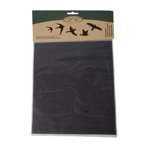 Esschert Design Madárriasztó, madár sziluett ablakmatrica a madarak épségéért