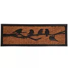 Esschert Design Kókuszrost és gumi lábtörlő, madár mintás, 75 x 25 cm