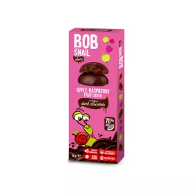   Bob Snail gyümölcs snack étcsokoládéban alma-málna 30 g