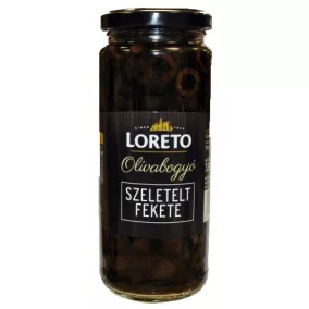 Loreto szeletelt fekete olivabogyó 430 g