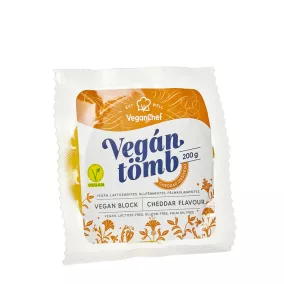 Veganchef vegán tömb cheddar ízű 200 g