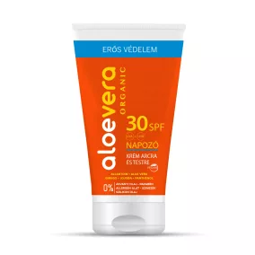   Aloe Vera Organic aloe vera eredeti spf30 napozó krém arcra és testre 150 ml