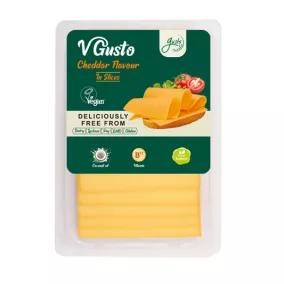 Gusto vegán készítmény szeletelt cheddar ízű 140 g