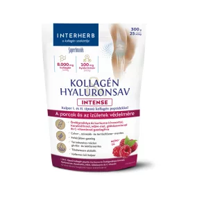   Interherb kollagén és hyaluronsav porcépítő italpor intense málna ízű 300 g