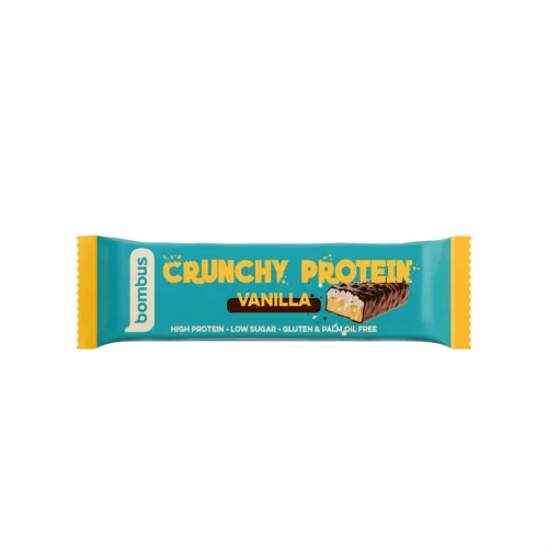 Bombus crunchy proteinszelet tejcsokoládéval vanília ízzel és édesítőszerrel 50 g