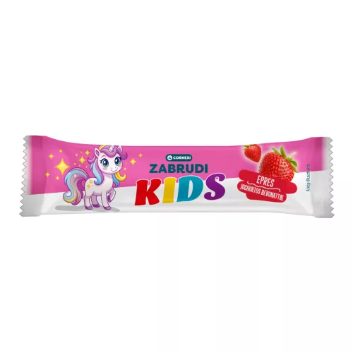 Cornexi kids zabrudi epres-vanília ízű töltelékkel töltött zabrúd joghurtos bevonattal 30 g