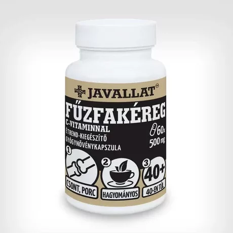 Javallat fűzfakéreg c-vitaminnal étrend-kiegészítő kapszula 60 db