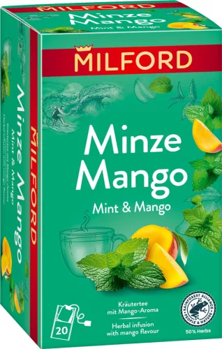 Milford borsmenta-mangó ízű gyümölcstea 20x1,75g 35 g