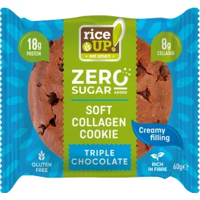 Rice Up zero kollagén, protein keksz triplacsoki ízű 60 g