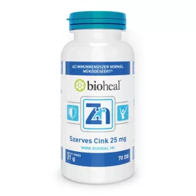 Bioheal szerves cink 25mg tabletta 70 db