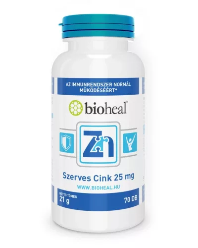 Bioheal szerves cink 25mg tabletta 70 db