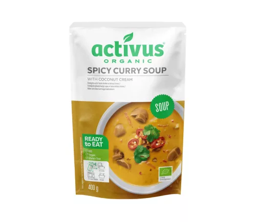 Activus bio vegán organikus fűszeres curry krémleves 400 g