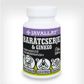 Javallat barátcserje és ginkgo kapszula 60 db