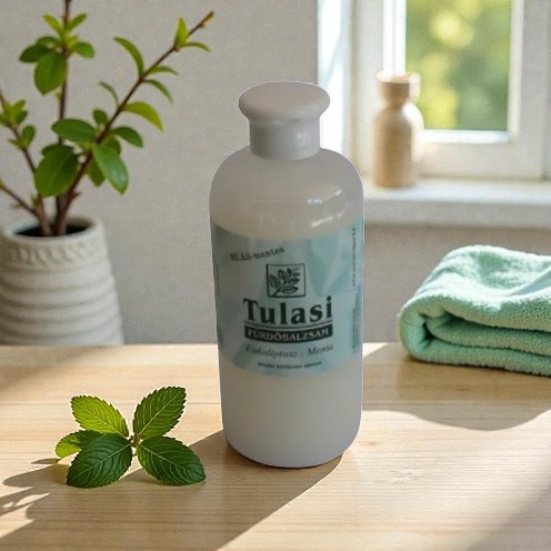 Tulasi SLS bezpečné koupelové mléko – Eukalyptus-Máta 500 ml