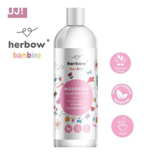 Herbow Bambino 2in1 mosóparfüm - öblítő koncentrátum gyümölcsös kert illattal 1000 ml