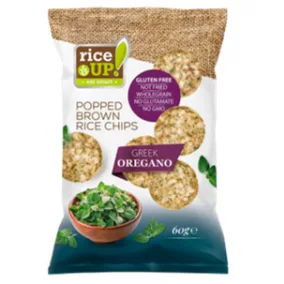 Rice Up barna rizs chips greek oregano ízű 60 g