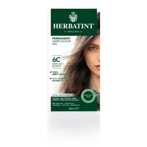 Herbatint 6c sötét hamvas szőke tartós növényi hajfesték 170 ml