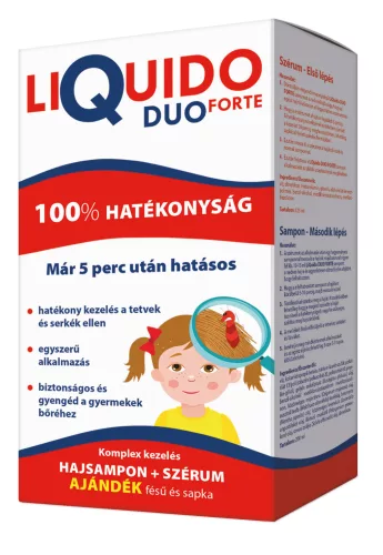 Liquido duoforte tetűírtó sampon + szérum 200+125ml 325 ml