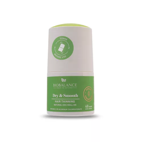 Biobalance dry&smooth 48h golyós dezodor szőrnövekedést lassító hatással 50 ml