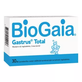 Biogaia gastrus total rágótabletta mandarin ízű 30 db