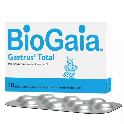 Biogaia gastrus total rágótabletta mandarin ízű 30 db