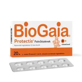   Biogaia protectis felnőtteknek d-vitaminnal rágótabletta narancs ízű 20 db