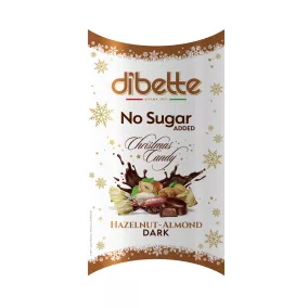   Dibette nas töltött étcsokoládé szaloncukor édesítőszerrel (mogyoró ízű krém, mandulaízű krém) 250 g