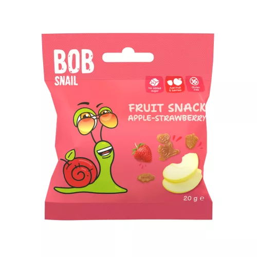 Bob Snail gyümölcs snack alma-eper 20 g