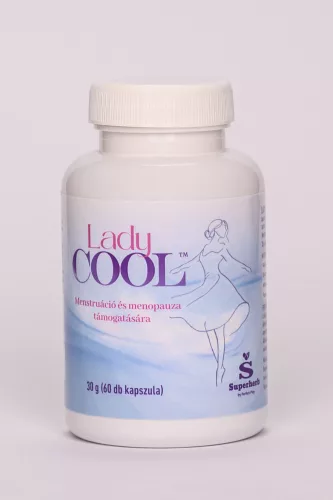 Lady Cool barátcserjét, ashwagandát és gyógynövényeket tartalmazó kapszula menstruáció és menopauza támogatására 60 db