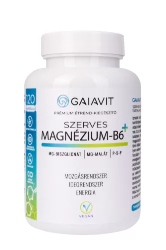Gaiavit szerves magnézium-b6+ komplex kapszula 120 db
