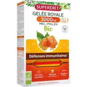   Superdiet méhpempő 3000mg,a vitalitás támogatására 20x15ml 300 ml