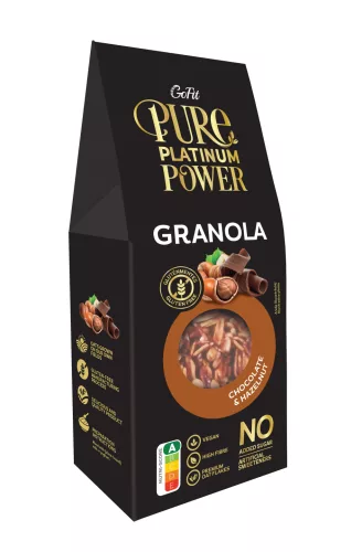 Pure Platinum Power granola gluténmentes csokoládés-mogyorós 225 g