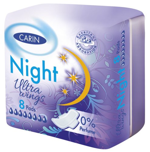 Carin ultra night ultravékony szárnyas intimbetét 8 db