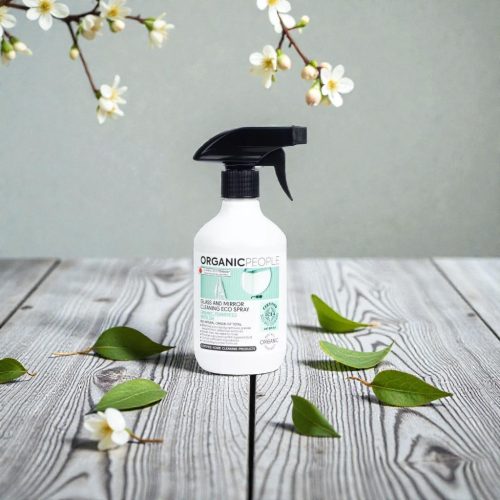 Organic People - Öko Ablak- és tükörtisztító spray bio fermentált fehér teával - 500 ml