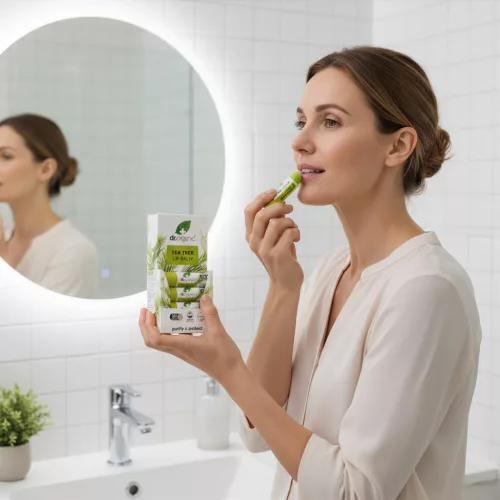 Dr. Organic - Balzam na pery s bio čajovníkovým olejom