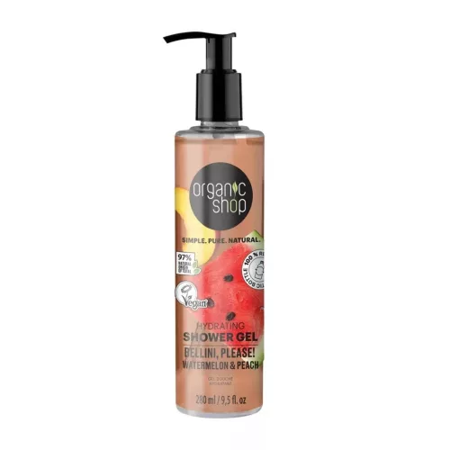 Organic Shop - “Bellini, please!” Hidratáló tusfürdő görögdinnyével és barackkal