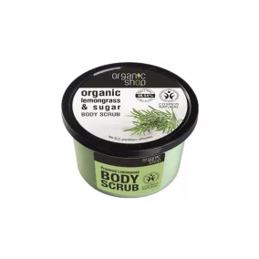   Organic Shop - Finomító testradír citromfűvel és cukorral