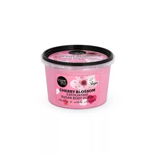 Organic Shop - Hámlasztó testradír cseresznyével és fehér csokoládéval