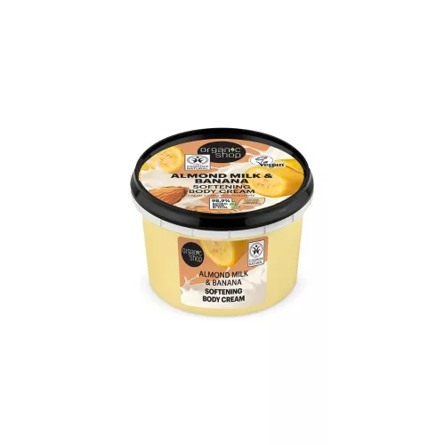 Organic Shop - Puhító testápoló krém mandulatejjel és banánnal
