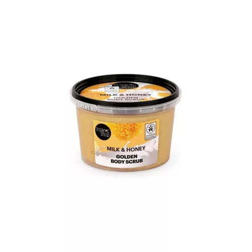Organic Shop - „Golden“ telový peeling s mliekom a medom