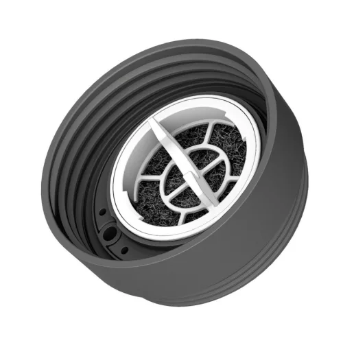 myLAICA rozsdamentes matt zöldre festett fast disk rendszerű vízszűrő kulacs pánttal, 0,55 literes