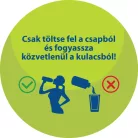myLAICA rozsdamentes matt bordóra festett fast disk rendszerű vízszűrő kulacs pánttal, 0,55 literes