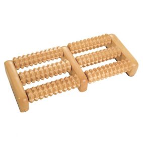 Croll&Denecke Fußmassagerolle aus Holz, mittel, 2x3 Reihen